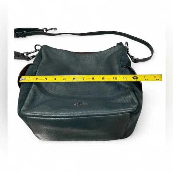 Coach Pennie Hobo hunter green leather & suede shoulder/crossbody purse C1522 - Picture 12 of 12